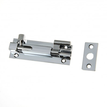 75mm x 25mm Necked Barrel Bolt Chrome